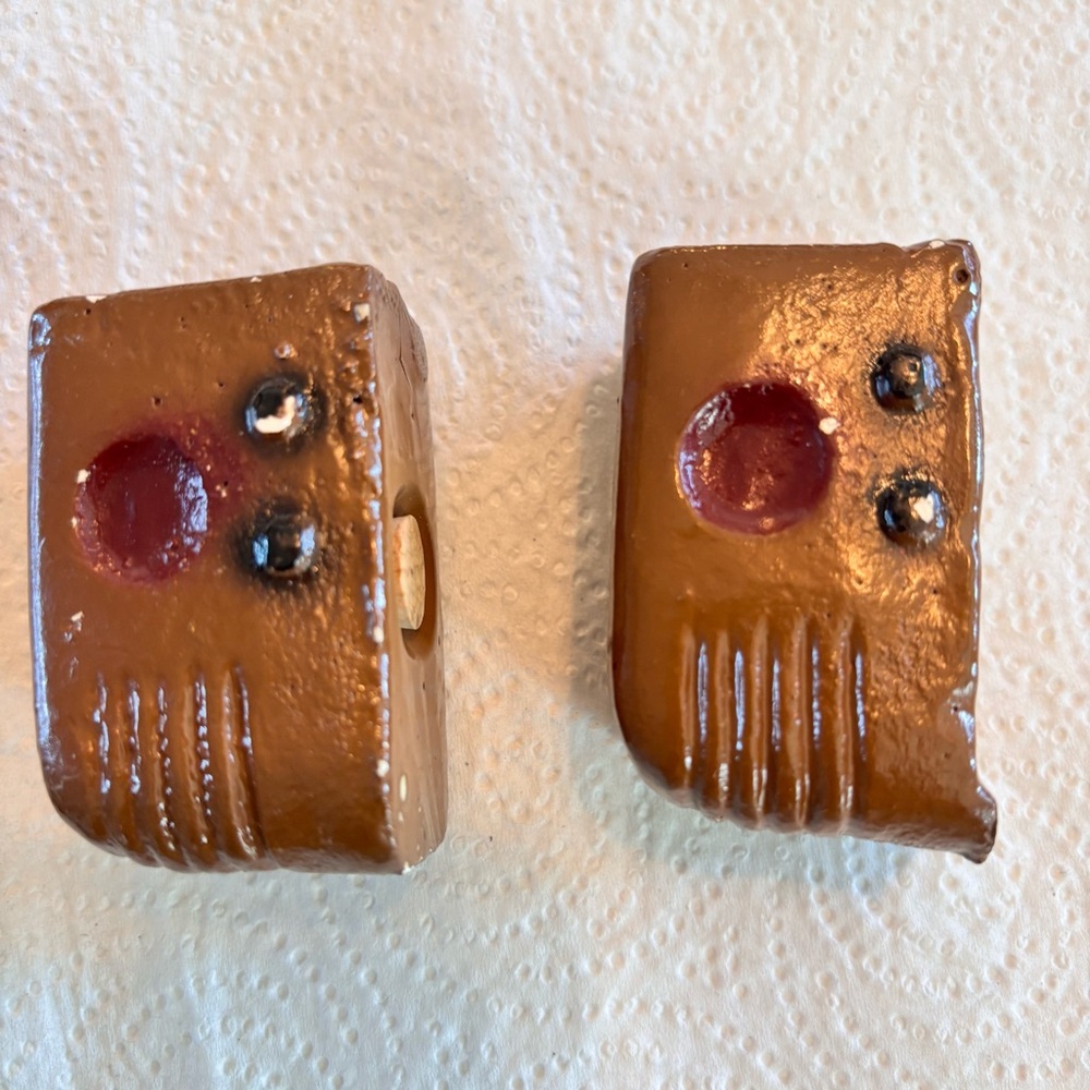 Brown Ceramic Salt and Pepper Shakers